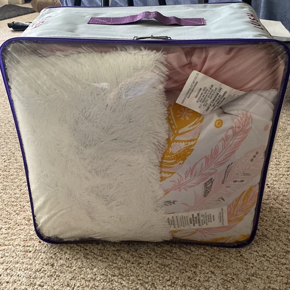 Lush Decor 4 pc Comforter Set Twin-XL Umbre Fiesta Blush - Picture 4 of 6